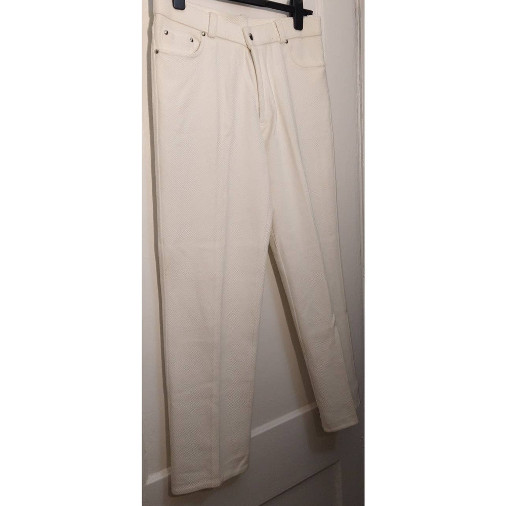 Raymond Dragon Textured White Pants  SZ Large 32X30